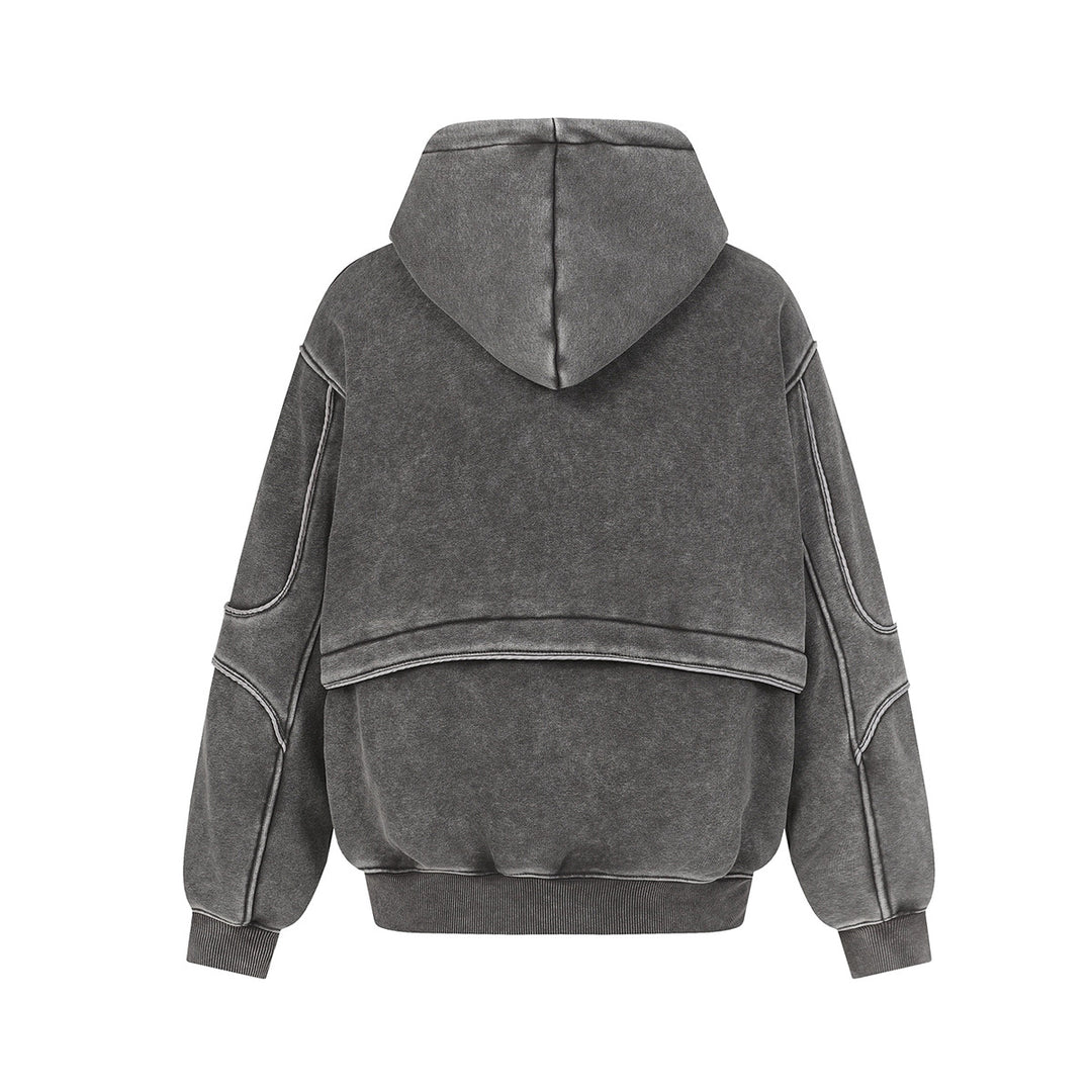 Washed hooded sweatshirt for men