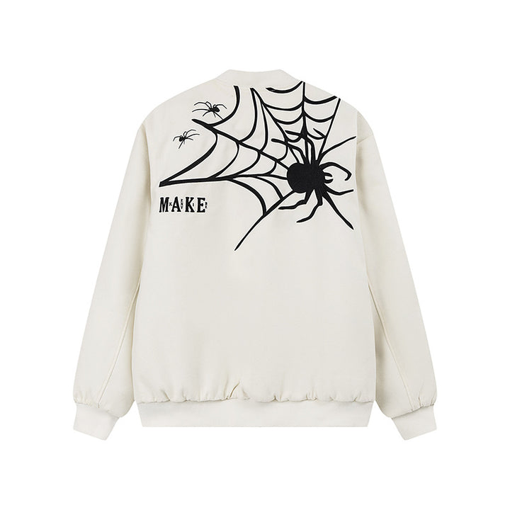 Embroidered Spider Jacket Baseball Jacket