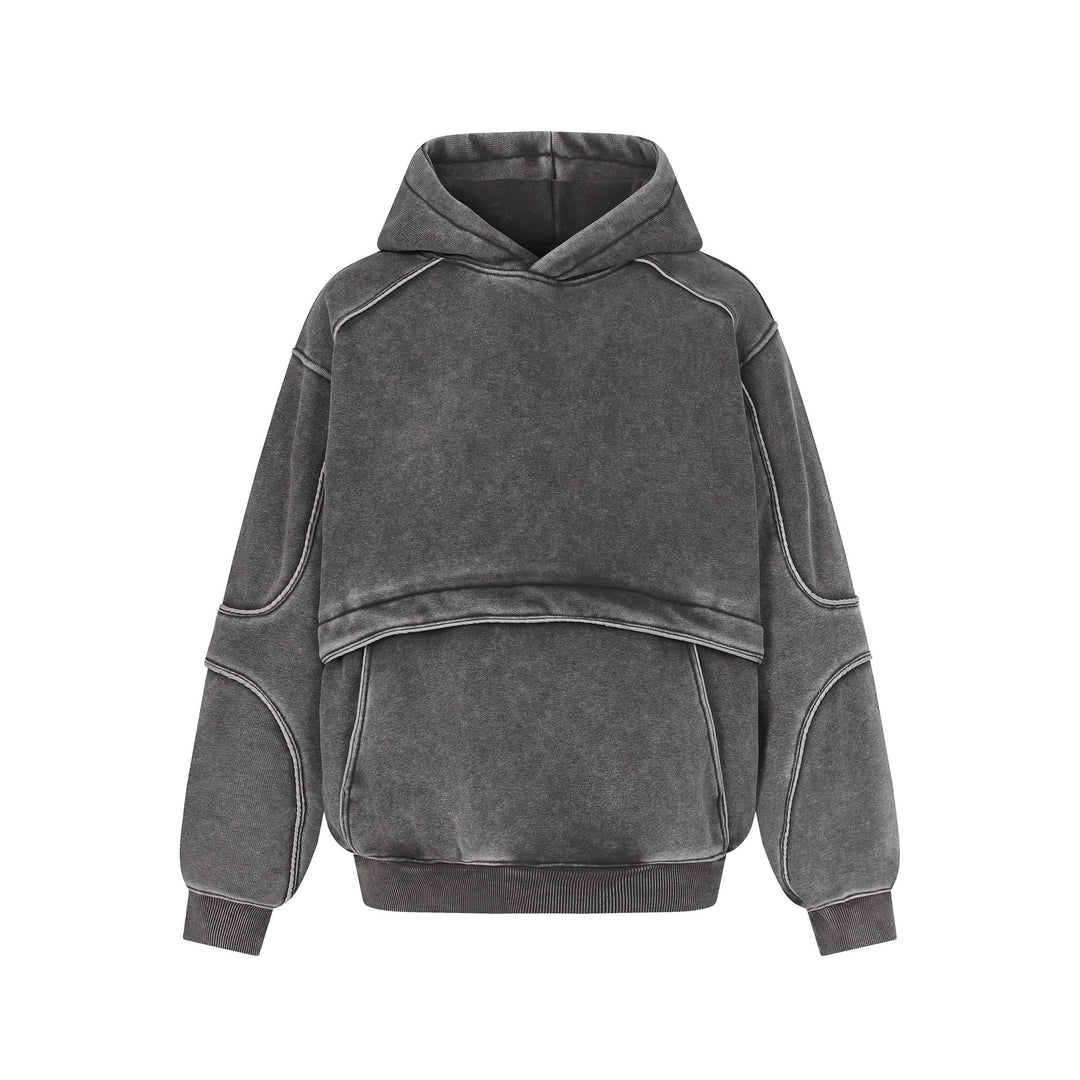 Washed hooded sweatshirt for men