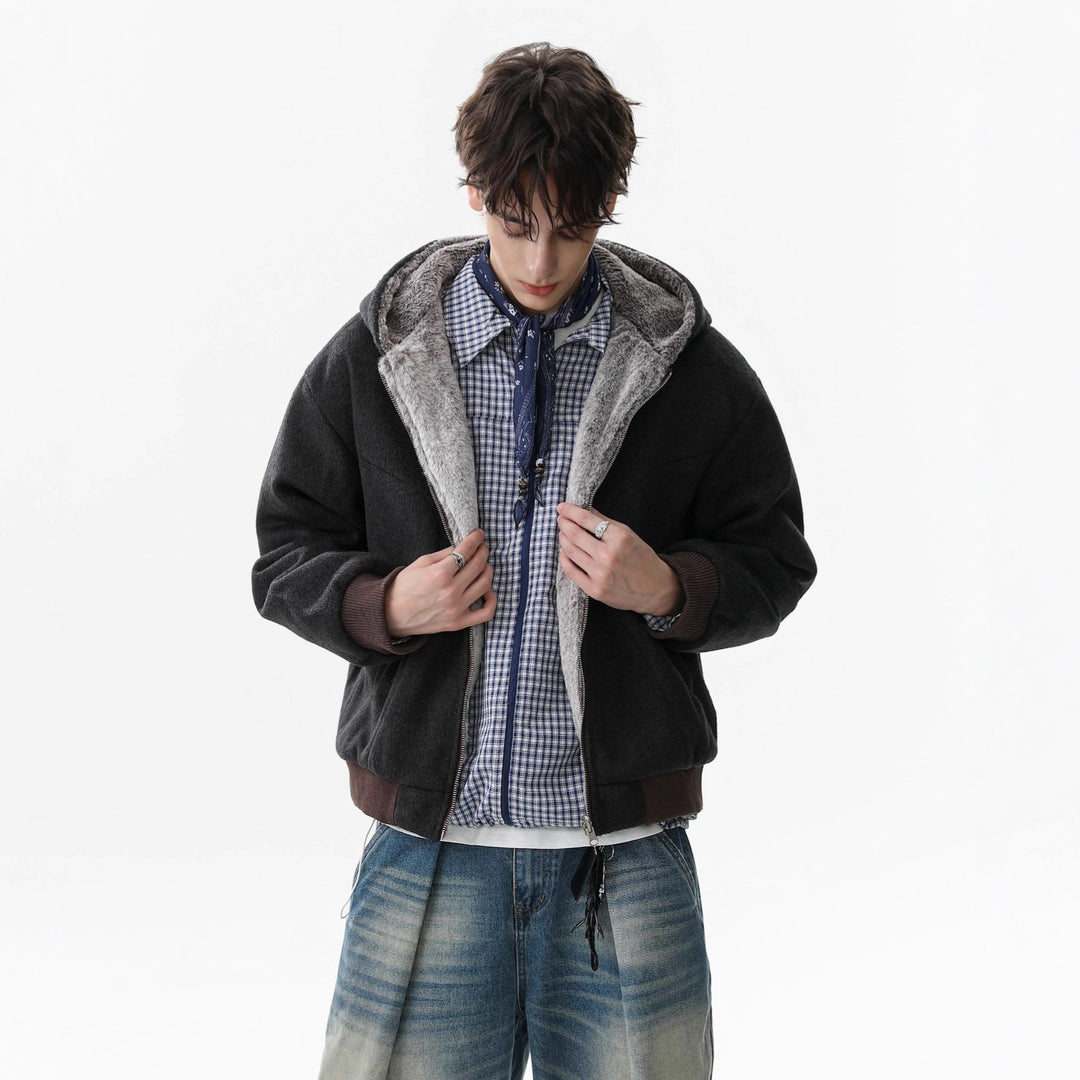 Zipper hooded sweatshirt for men