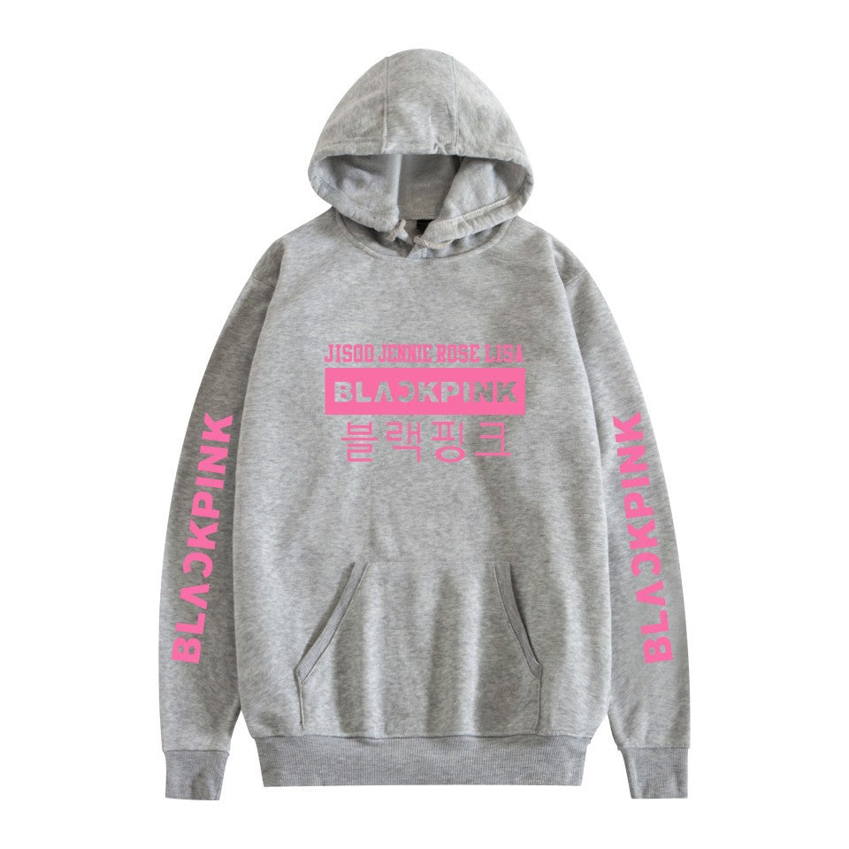 Korean popular girl group peripheral printed hoodies trendy couple hoodies