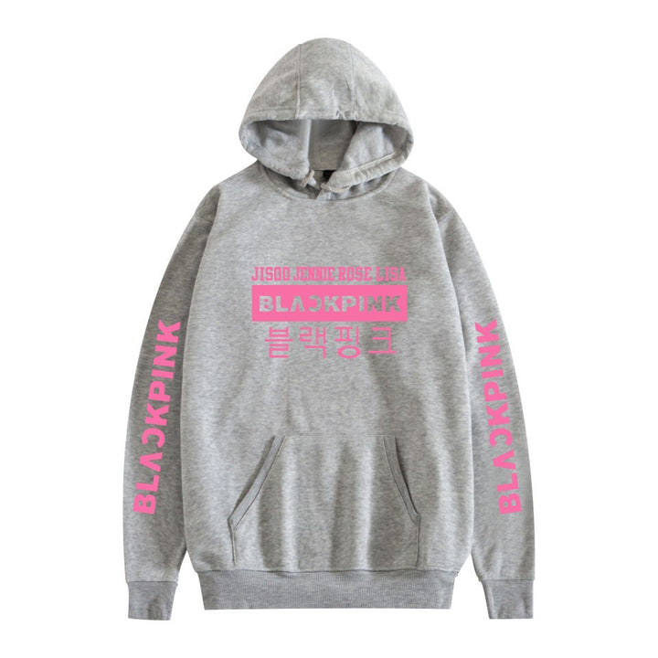 Korean popular girl group peripheral printed hoodies trendy couple hoodies