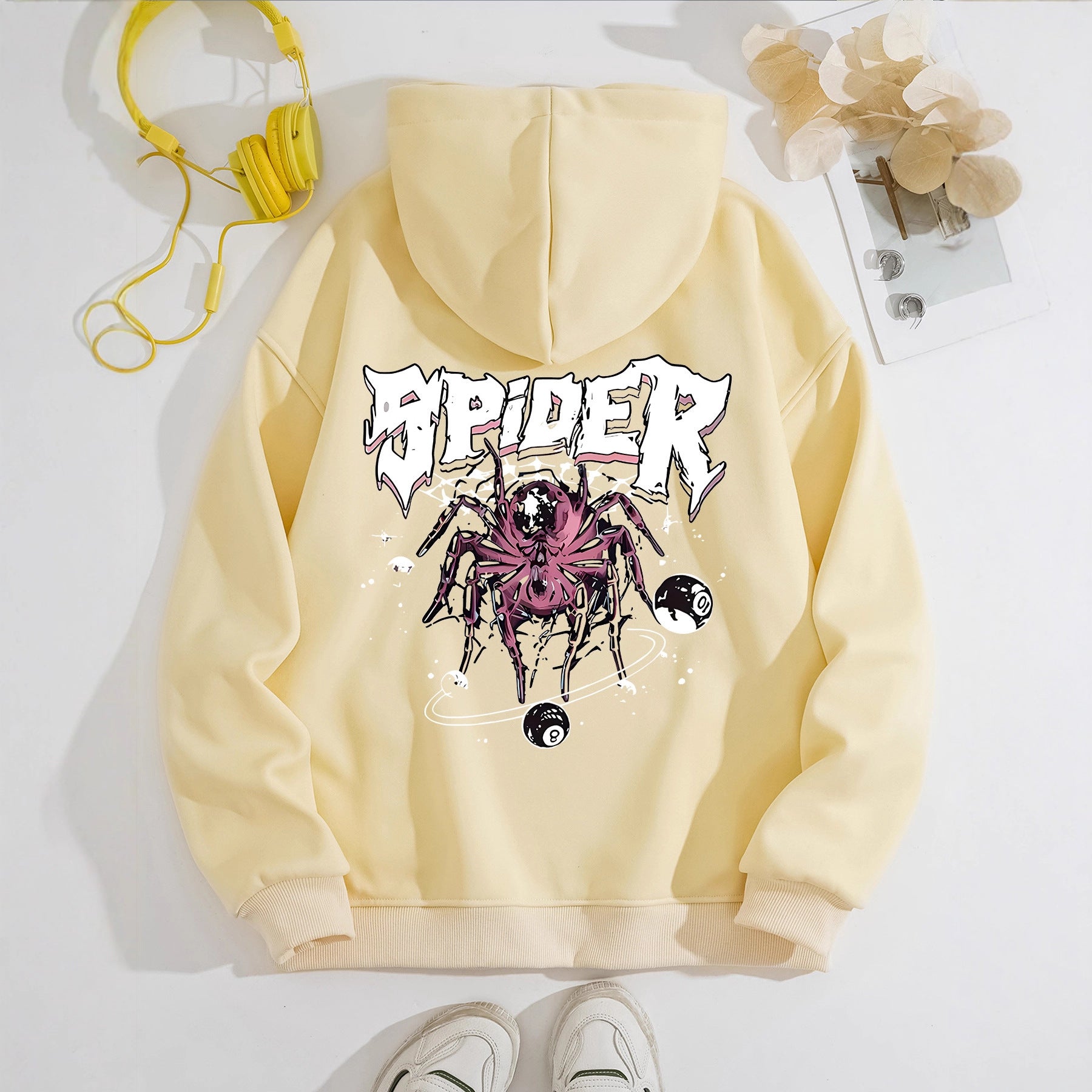 Spider print hoodie