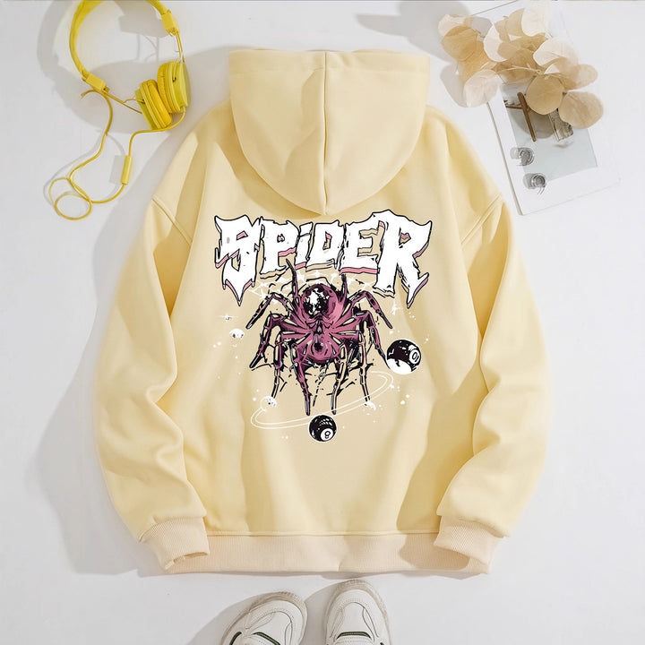 Spider print hoodie
