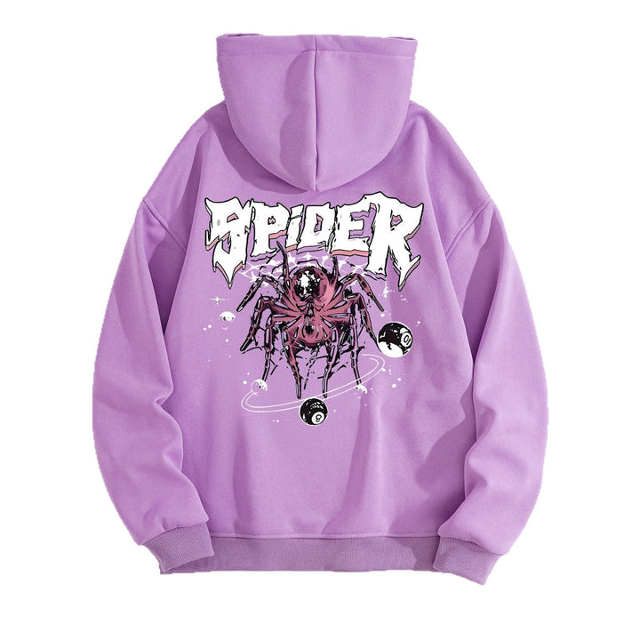 Spider print hoodie