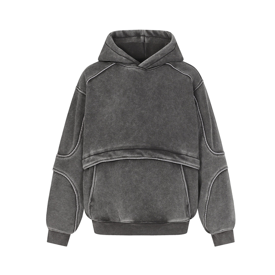 Washed hooded sweatshirt for men