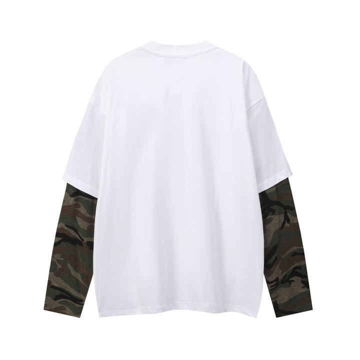 Camouflage fake two hoodies